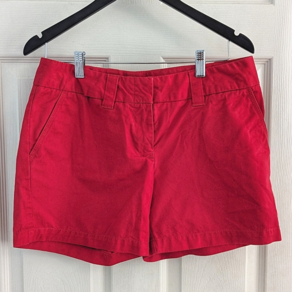 Tommy Hilfiger women's red chino vintage shorts, size 8